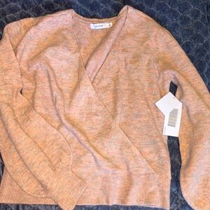 JustFab Pink V-Neck Sweater